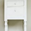 old white bedside