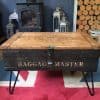 IMG_7218 BAGGAGE MASTER SHIP INDUSTRIAL Chest COFFEE TABLE Storage Trunk Free UK Delivery