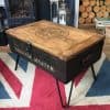 IMG_7226 BAGGAGE MASTER SHIP INDUSTRIAL Chest COFFEE TABLE Storage Trunk Free UK Delivery