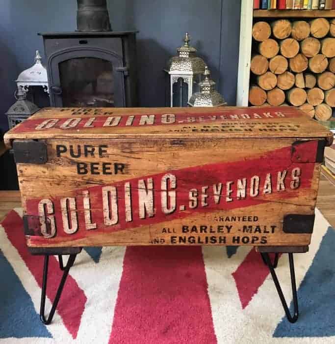 SEVENOAKS BREWERY TRUNK Chest COFFEE TABLE Blanket Storage FREE UK DELIVERY