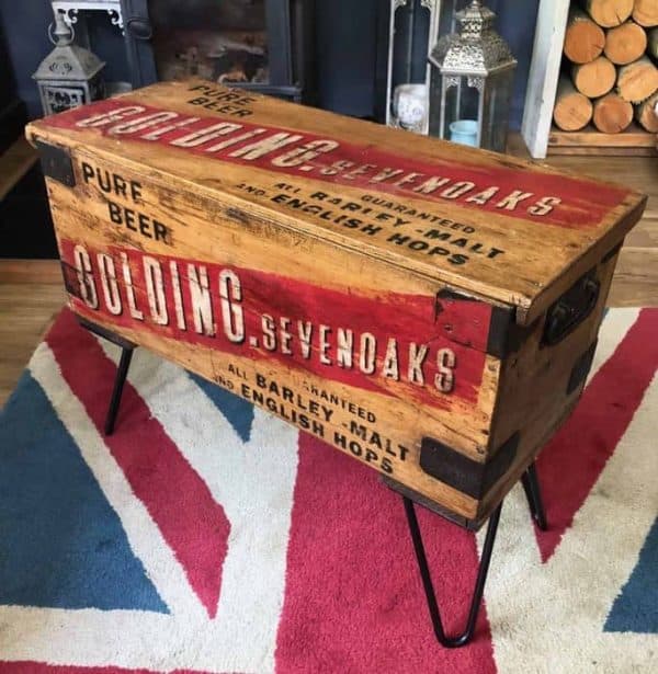 IMG_7234 SEVENOAKS BREWERY TRUNK Chest COFFEE TABLE Blanket Storage FREE UK DELIVERY